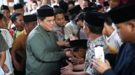Ketua Umum PSSI Erick Thohir melakukan safari ke pondok - pondok pesantren di Jawa Timur. (Dok. PSSI)

