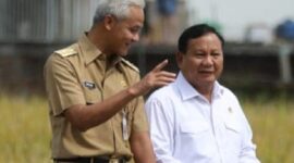 Calon Presden Prabowo Subianto, bersama Calon Presiden, Ganjar Pranowo. (Facebook.com@/Prabowo Subianto)
