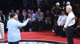 Acara Debat perdana Calon Presiden (Capres) 2024 yang digelar di kantor KPU. (Dok. Tim Media Prabowo-Gibran)