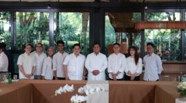 Menteri Pertahanan Prabowo Subianto menghadiri acara makan siang dan diskusi bersama Menteri BUMN Erick Thohir. (Dok. Tim Media Prabowo Subianto)