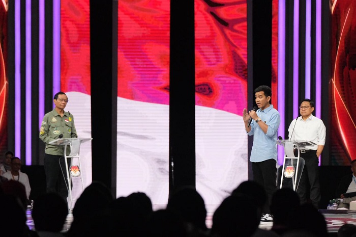 Calon wakil presiden (Cawapres) nomor urut 2 Gibran Rakabuming Raka Acara Debat Cawapres. (Dok. TKN Prabowo Gibran)