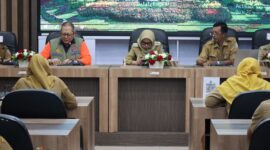 Rapat Penanganan Banjir Demak,  BNPB bersama Pemerintah Demak di kantor Bupati Demak. (Dok. BNPB)