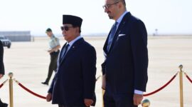 Menteri Pertahanan RI sekaligus presiden terpilih periode 2024-2029 Prabowo Subianto melakukan pertemuan dengan Raja Yordania Abdullah II bin Al-Hussein. (Dok. Tim Media Prabowo)