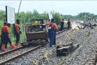 Rel Kebanjiran di Kabupaten Grobogan. (Instagram.com @kai121_)