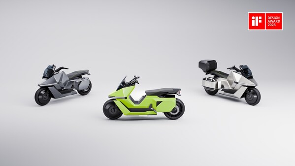 Sepeda motor listrik pintar OMOWAY OMO X dengan mode Scooter, Street, dan GT.